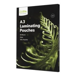 Okin Laminating Pouches A3 Gloss 80mic, Pack of 100 Okin Laminating Pouches A3 Gloss 80mic, Pack of 100