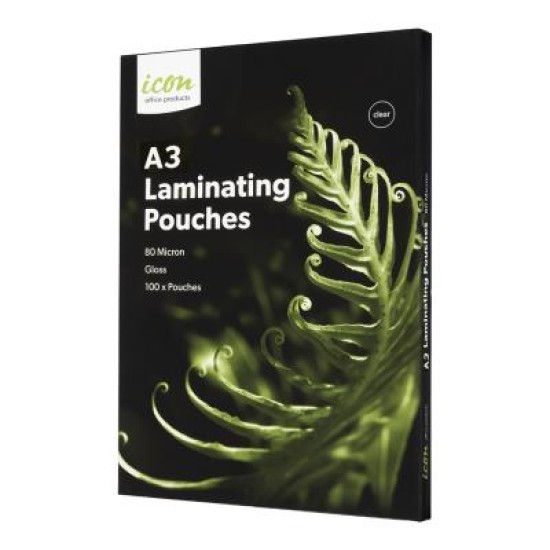 Okin Laminating Pouches A3 Gloss 80mic, Pack of 100