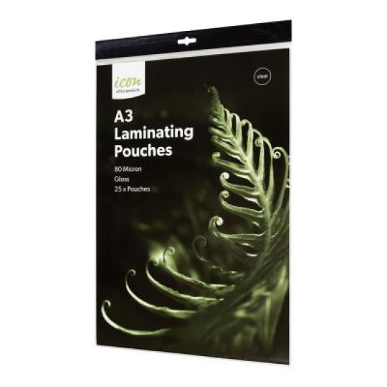 Okin Laminating Pouches A3 Gloss 80mic, Pack of 25