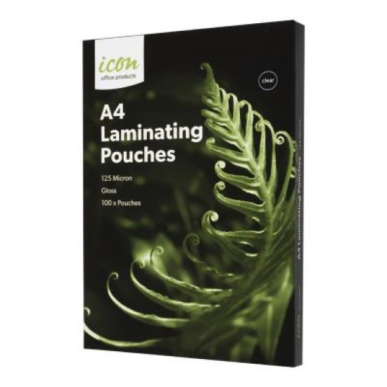 Okin Laminating Pouches A4 Gloss 125mic, Pack of 100