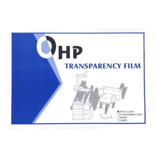 OHP Transparency Film A4 100mic per sheet (comes in a pack of 100)