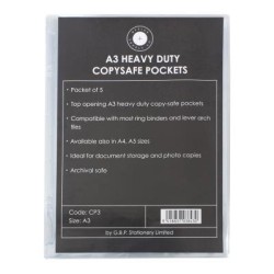 OSC Copysafe Pockets Heavy Duty A3, Pack of 5 OSC Copysafe Pockets Heavy Duty A3, Pack of 5