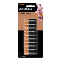 Duracell Coppertop Alkaline AA Battery, Pack of 10 Duracell Coppertop Alkaline AA Battery, Pack of 10