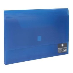 Okin Document Wallet FC Velcro Closure Blue