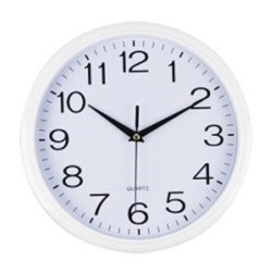 Italplast Quartz Wall Clock 30cm White, White Trim Italplast Quartz Wall Clock 30cm White, White Trim