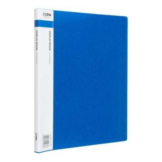 Okin Display Book A4 with Insert Spine 20 Pocket Blue