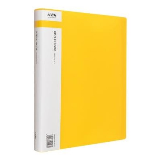 Okin Display Book A4 with Insert Spine 60 Pocket Yellow