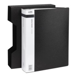 Okin Display Book A4 with Insert Spine 100 Pocket with Case Black