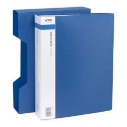 Okin Display Book A4 with Insert Spine 100 Pocket with Case Blue