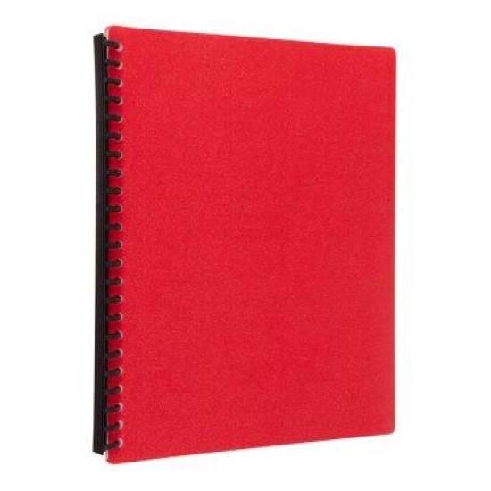 Icon Refillable Display Book A4 20 Pocket Red