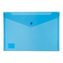Icon PP Document Wallet A4 Button Closure Blue