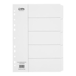 Okin Cardboard Dividers 5 Tab White