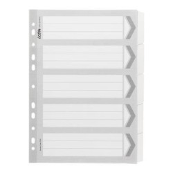 Icon Cardboard Dividers with Reinforced Tabs 5 Tab White