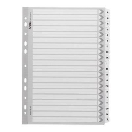 Icon Cardboard Indices with Reinforced Tabs A-Z White