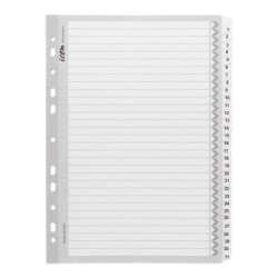 Icon Cardboard Indices with Reinforced Tabs 1-31 White