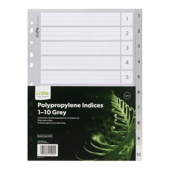 Okin PP Indices 1-10 Grey