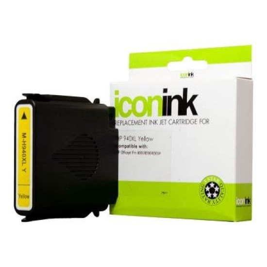 Icon Remanufactured HP 940 Yellow XL Ink Cartridge (C4909AA)