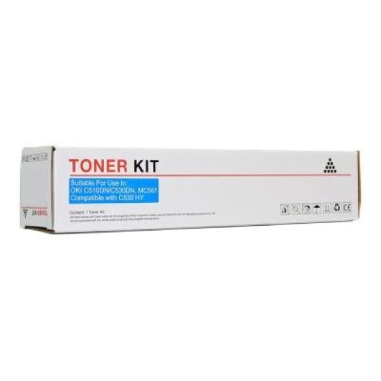 Icon Remanufactured OKI C510 C530 MC561 Cyan Toner Cartridge (44469727)