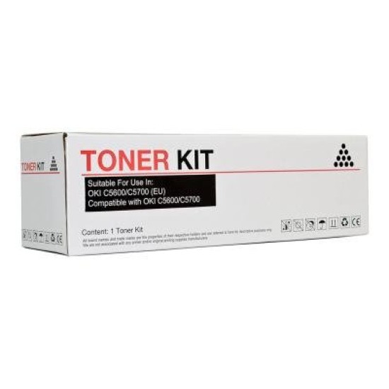 Icon Compatible OKI C5600 C5700 Black Toner Cartridge