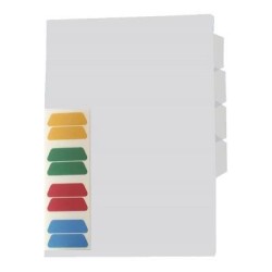 Okin L Shaped Pockets A4 4 Tab Indexed Clear