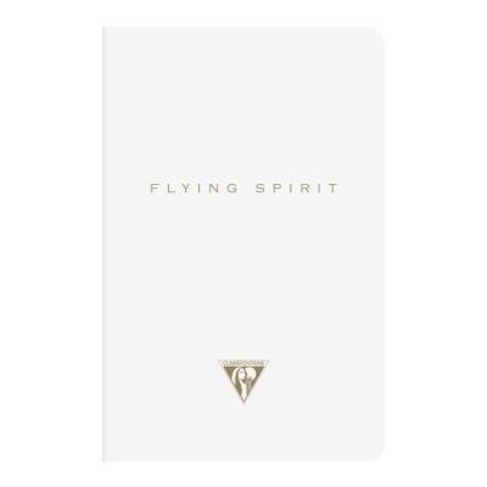 Flying Spirit Sewn Notebook 9x14cm White