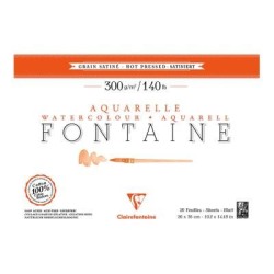 Fontaine Hot Press Pad 26x36cm 300g 20sh Fontaine Hot Press Pad 26x36cm 300g 20sh