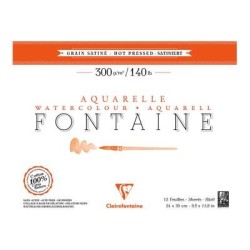 Fontaine Hot Press Pad 24x30cm 300g 12sh Fontaine Hot Press Pad 24x30cm 300g 12sh