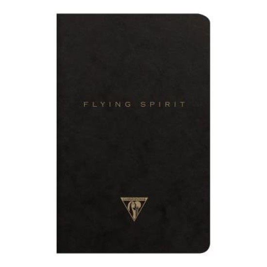 Flying Spirit Sewn Notebook 11x17cm Black