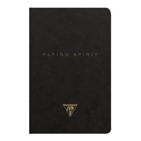 Flying Spirit Sewn Notebook 9x14cm Black