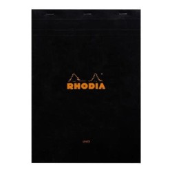 Rhodia Bloc Pad No. 18 A4 Lined Black Rhodia Bloc Pad No. 18 A4 Lined Black