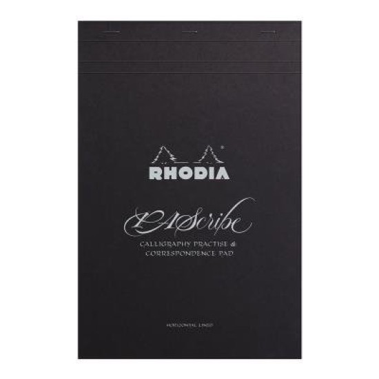 Rhodia PAScribe Calligraphy Carb'on Black Pad A4+ Lined