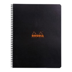 Rhodia Classic Notebook Spiral A4+ Lined Black Rhodia Classic Notebook Spiral A4+ Lined Black