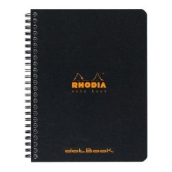 Rhodia Classic Notebook Spiral A5+ Lined Black Rhodia Classic Notebook Spiral A5+ Lined Black