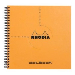 Rhodia Reverse Book Spiral 210x210mm Dotted Orange Rhodia Reverse Book Spiral 210x210mm Dotted Orange