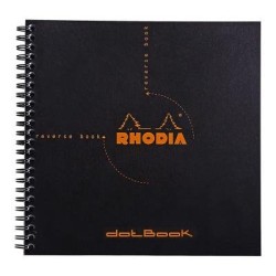 Rhodia Reverse Book Spiral 210x210mm Dotted Black Rhodia Reverse Book Spiral 210x210mm Dotted Black