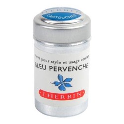 Herbin Writing Ink Cartridge Bleu Pervenche, Pack of 6 Herbin Writing Ink Cartridge Bleu Pervenche, Pack of 6