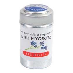 Herbin Writing Ink Cartridge Bleu Myosotis, Pack of 6 Herbin Writing Ink Cartridge Bleu Myosotis, Pack of 6