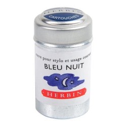 Herbin Writing Ink Cartridge Bleu Nuit, Pack of 6 Herbin Writing Ink Cartridge Bleu Nuit, Pack of 6