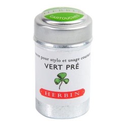 Herbin Writing Ink Cartridge Vert Pre, Pack of 6 Herbin Writing Ink Cartridge Vert Pre, Pack of 6