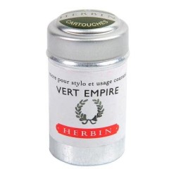 Herbin Writing Ink Cartridge Vert Empire, Pack of 6 Herbin Writing Ink Cartridge Vert Empire, Pack of 6