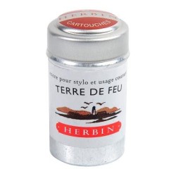 Herbin Writing Ink Cartridge Terre de Feu, Pack of 6 Herbin Writing Ink Cartridge Terre de Feu, Pack of 6