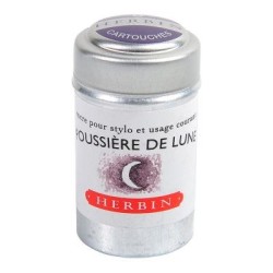 Herbin Writing Ink Cartridge Poussiere de Lune, Pack of 6 Herbin Writing Ink Cartridge Poussiere de Lune, Pack of 6