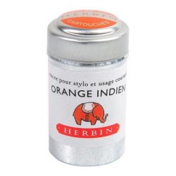 Herbin Writing Ink Cartridge Orange Indien, Pack of 6 Herbin Writing Ink Cartridge Orange Indien, Pack of 6