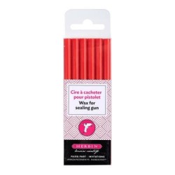 Herbin Wax Gun Sticks Red, Pack of 6 Herbin Wax Gun Sticks Red, Pack of 6