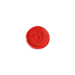 Herbin Wooden Handle Round Seal Copperplate D Herbin Wooden Handle Round Seal Copperplate D