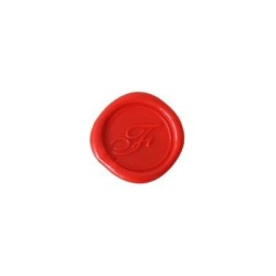 Herbin Wooden Handle Round Seal Copperplate F Herbin Wooden Handle Round Seal Copperplate F