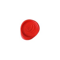 Herbin Wooden Handle Round Seal Copperplate Q Herbin Wooden Handle Round Seal Copperplate Q