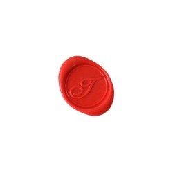 Herbin Wooden Handle Round Seal Copperplate T Herbin Wooden Handle Round Seal Copperplate T