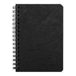 Age Bag Spiral Notebook Pocket Lined Black Age Bag Spiral Notebook Pocket Lined Black
