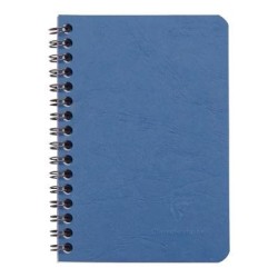 Age Bag Spiral Notebook Pocket Lined Blue Age Bag Spiral Notebook Pocket Lined Blue
